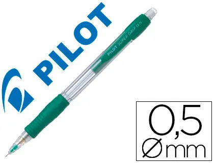 Imagen Portaminas pilot super grip verde 0,5 mm sujecion de caucho