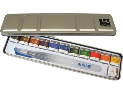 Imagen Acuarela artist start caja metal 12 colores surtidos + pincel rellenable