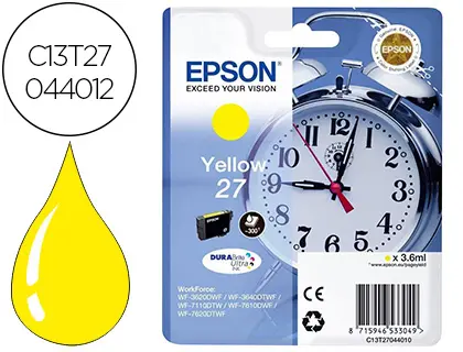 Imagen Ink-jet epson 27 wf-3620 / 711 0 / 7610 / 7620 amarillo 2.200 pag