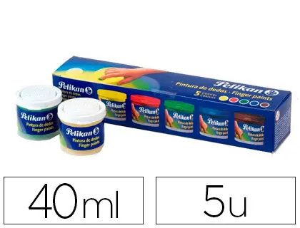 Imagen Pintura a dedos pelikan 40 ml cd/40s caja de 5 colores surtidos