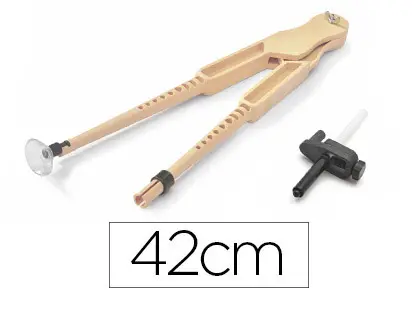Imagen Compas para encerado faibo de plastico con adaptador imitacion madera 42 cm