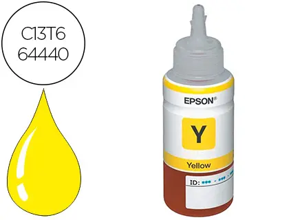 Imagen Tinta epson t6644 et2500/2550/ /14000/l475/565/575/4500 amarillo botella 70 ml 6.500 pag