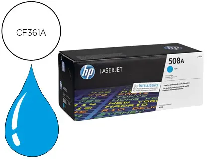 Imagen Toner hp 508a laserjet enterprise m552/553/577 cian 5.000 pag