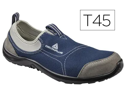 Imagen Zapatos de seguridad deltaplus de poliester y algodon con plantilla y puntera - color azul marino talla 45