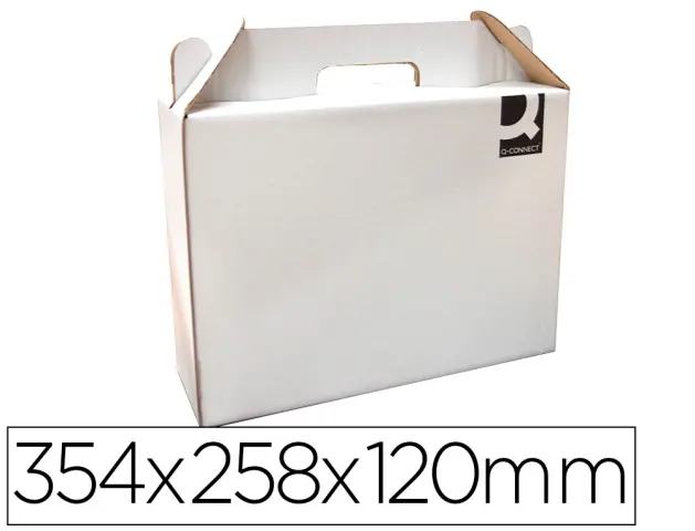 Imagen Caja maletin con asa q-connect carton para envio y transporte 350x118x255 mm