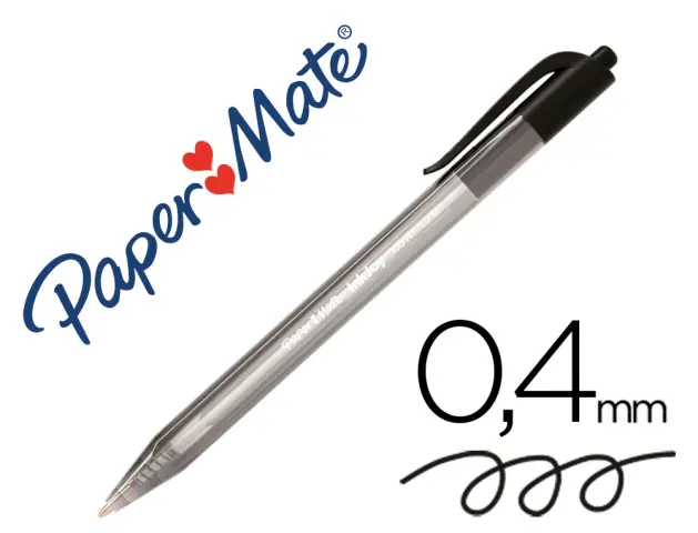 Imagen Boligrafo paper mate inkjoy 100 retractil punta media negro