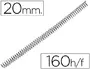 Imagen Espiral metalico q-connect 56 4:1 20mm 1,2mm caja de 100 unidades 2