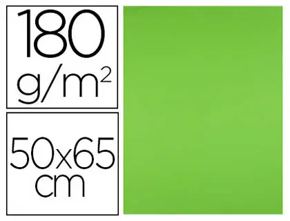 Imagen Cartulina liderpapel 50x65 cm 180g/m2 verde pistacho paquetede 25