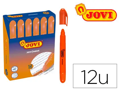 Imagen Marcador de cera gel jovi fluorescente naranja caja de 12 unidades