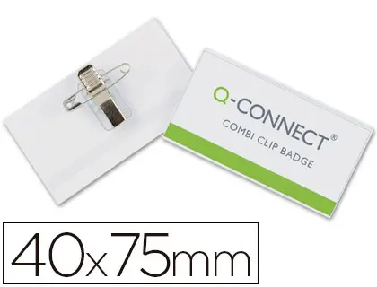 Imagen Identificador q-connect con pinza e imperdible kf17457 40x75 mm 25 und.