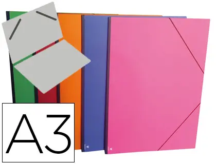 Imagen Carpeta planos clairefontaine din a3 con gomas carton gofrado colores surtidos