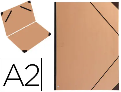 Imagen Carpeta planos clairefontaine din a2 con gomas kraft marron verjurado