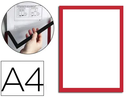 Imagen Marco porta anuncios durable magnetico din a4 dorso adhesivo removible para informacion de seguridad