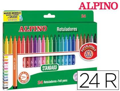 Imagen Rotulador alpino standard caja de 24 colores