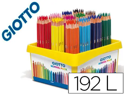 Imagen Lapices de colores giotto stilnovo school pack de 192 unidades 12 colores x 16 unidades