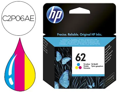Imagen Ink-jet hp n.62 officejet 5640 / 7640 / 5740 pack multicolor -165 pag-