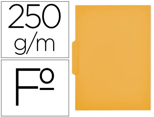 Imagen Subcarpeta cartulina gio folio pestaa central 250 g/m2 amarillo