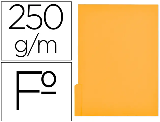 Imagen Subcarpeta cartulina gio folio pestaa izquierda 250 g/m2 amarillo