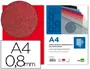 Imagen Tapa encuadernacion liderpapel polipropileno a4 0.8mm rojo opaco paquete de 50unidades 2