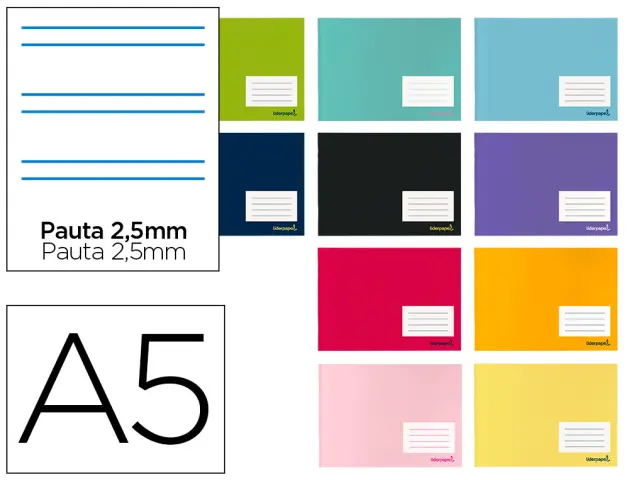 Imagen Libreta liderpapel write a5 apaisada 32h 60g/m2 pauta 2,5 mm con margen