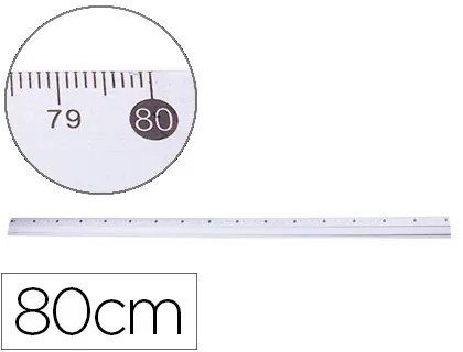 Imagen Regla metalica q-connect aluminio 80 cm