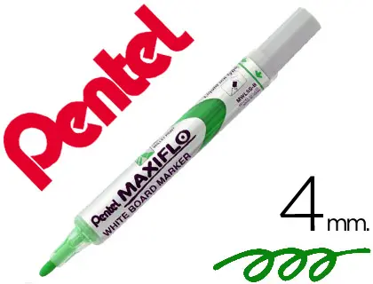 Imagen Rotulador maxiflo pentel para pizarra blanca color verde