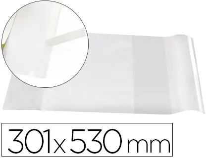 Imagen Forralibro liderpapel n30 con solapa ajustable adhesivo 301 x 530 mm