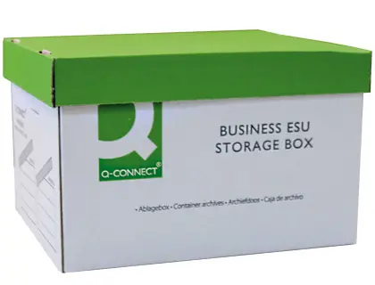 Imagen Cajon q-connect carton para 3 cajas archivo definitivo a4 lomo 100 mm montaje automaticomedidas interior 327x387x250mm