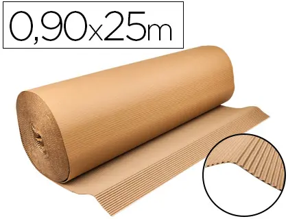 Imagen Carton ondulado q-connect 0,90x25 m 250 g/m2 kraft