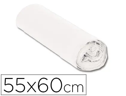 Imagen Bolsa basura domestica blanca con autocierre 55 x 56 cm rollo de 15 bolsas