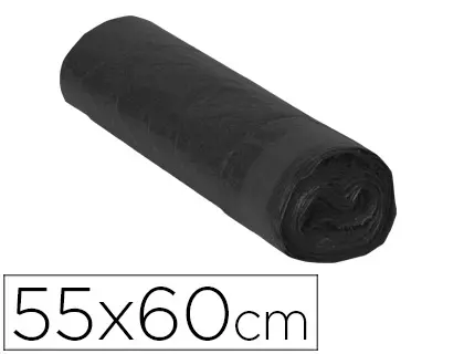 Imagen Bolsa basura domestica negra con autocierre 55 x 60 cm rollo de 15 bolsas