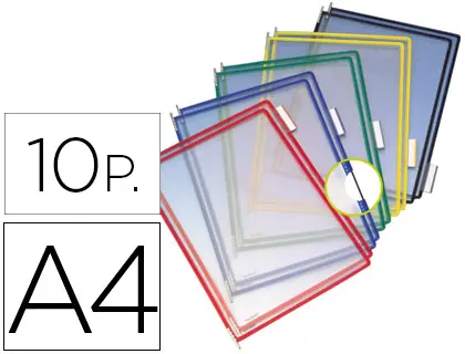 Imagen Funda para portacatalogo tarifold din a4 colores surtidos pack de 10 unidades