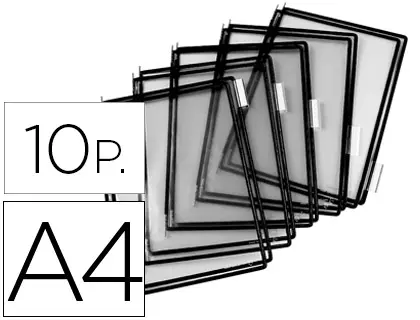 Imagen Funda para portacatalogo tarifold din a4 color negro pack de 10 unidades