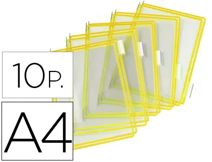 Imagen Funda para portacatalogo tarifold din a4 color amarillo pack de 10 unidades