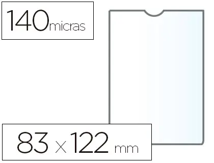 Imagen Funda portadocumento esselte plastico transparente 140 micras tamao 83x122 mm