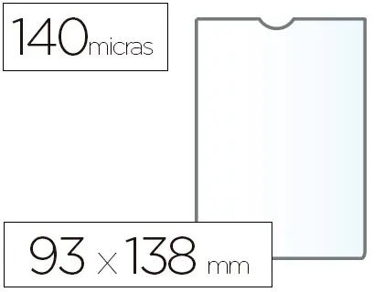 Imagen Funda portadocumento esselte plastico transparente q40 micras tamao 93x138 mm