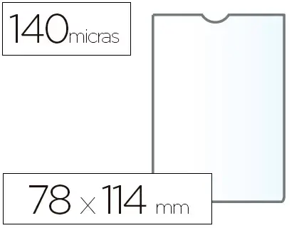 Imagen Funda portadocumento esselte plastico transparente 140 micras tamao 78x114 mm