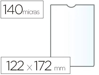 Imagen Funda portadocumento esselte transparente plastico 140 micras tamao 122x172 mm