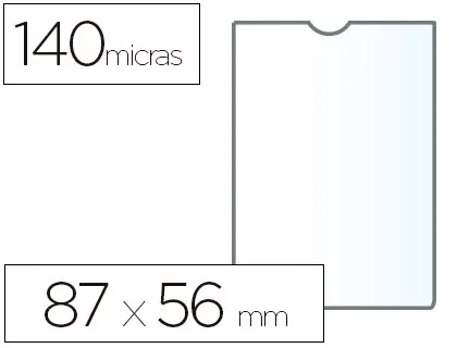 Imagen Funda portadocumento esselte plastico transparente 140 micras tamao 87x56 mm