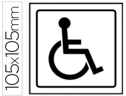 Imagen Pictograma syssa se�al de minusvalidos en pvc 105x105 mm