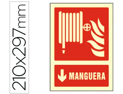 Imagen Pictograma syssa seal de manguera en pvc fotoluminiscente 210x297 mm