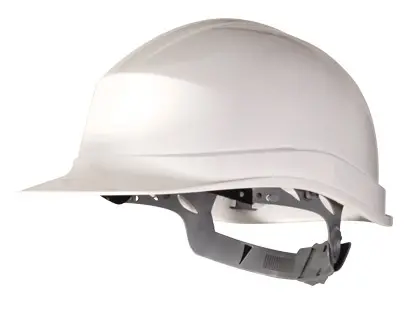 Imagen Casco de proteccion deltaplus polietileno especial para obra y trabajos electricos de baja tension color blanco