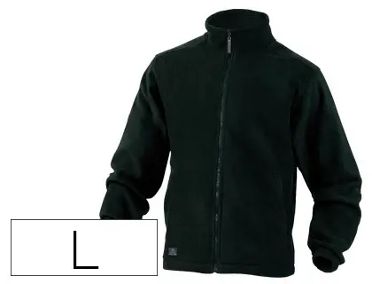 Imagen Chaqueta deltaplus polar con cremallera 2 bolsillos color negro talla l