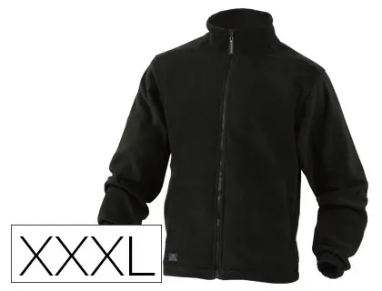 Imagen Chaqueta deltaplus polar con cremallera 2 bolsillos color negro talla 3xl