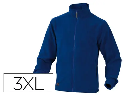 Imagen Chaqueta deltaplus polar con crremallera 2 bolsillos color azul talla 3xl