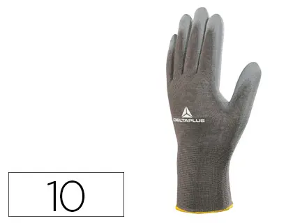 Imagen Guantes deltaplus poliester antideslizante lavable especial para manipulacion y manutencion gris talla 10