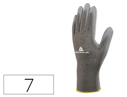 Imagen Guantes deltaplus poliester antideslizante lavable especial para manipulacion y manutencion gris talla 7