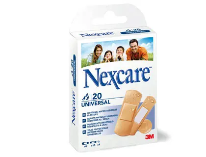 Imagen Tira protectora 3m nexcare para heridas y cortes plasticoimpermeable caja de 20 unidades diversos tamaos