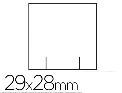 Imagen Etiquetas meto blanca 29x28 mm troquelada rollo de 700 etiquetas