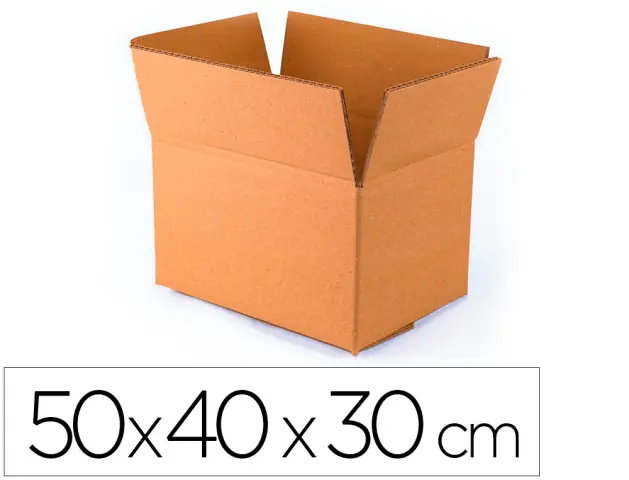 Imagen Caja para embalar q-connect fondo automatico medidas 500x400x300 mm espesor carton 3 mm